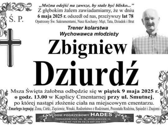 Zmarł Zbigniew Dziurdź