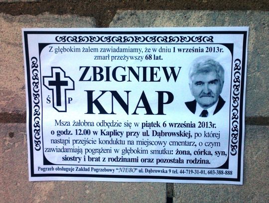 Zmarł Zbigniew Knap