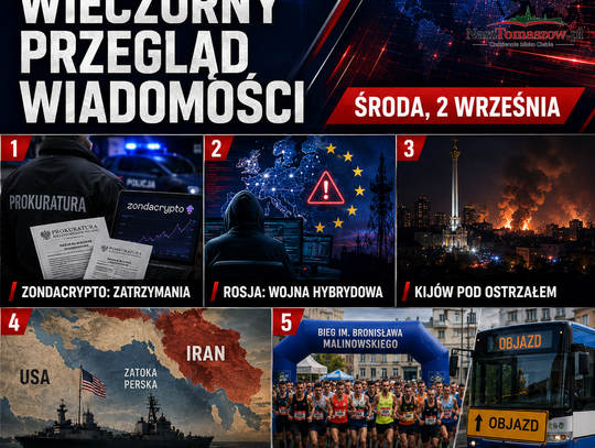 Zondacrypto: kolejne zatrzymania. Sikorski o wojnie hybrydowej, Łódź w dymie i zmiany w Tomaszowie