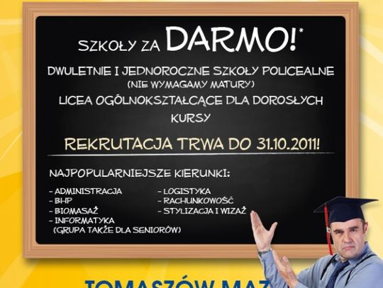 Zostały ostatnie wolne miejsca w szkołach, za darmo!