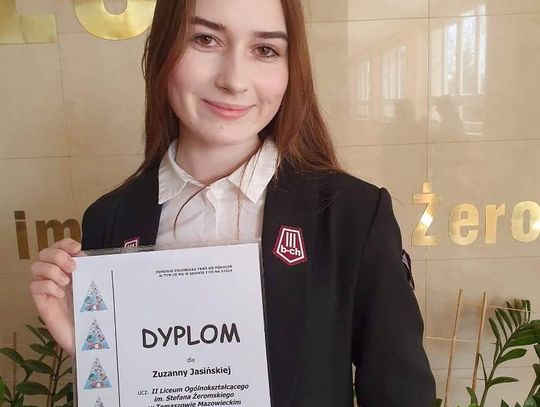 Zuzanna Jasińska z II LO finalistką olimpiady o żywieniu