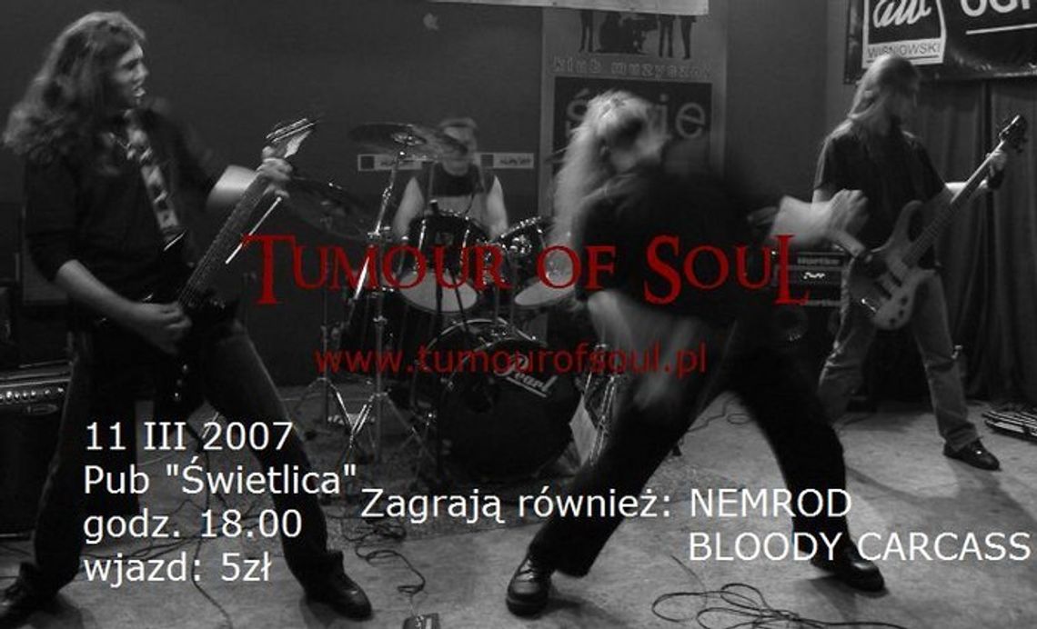 11 marca odbędzie się koncert zespołu Tumour Of Soul