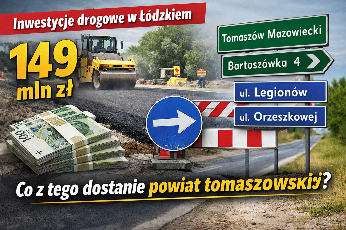149 mln zł na lokalne drogi. Co z tego zobaczy powiat tomaszowski i dlaczego te odcinki są ważne