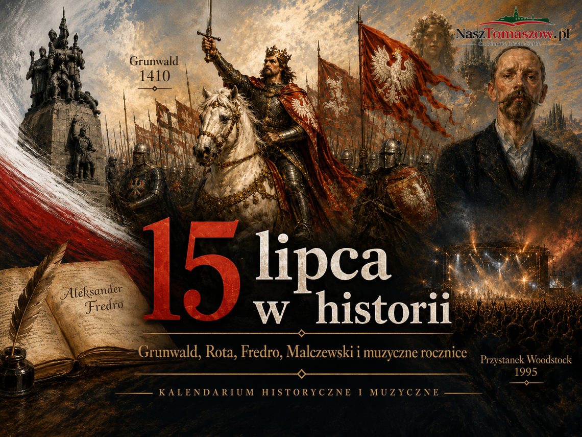 15 lipca w kraju i na świecie. Grunwald, „Rota”, epidemia ospy i muzyka, która zmieniała epoki 15 lipca w kraju i na świecie. Grunwald, „Rota”, epidemia ospy i muzyka, która zmieniała epoki