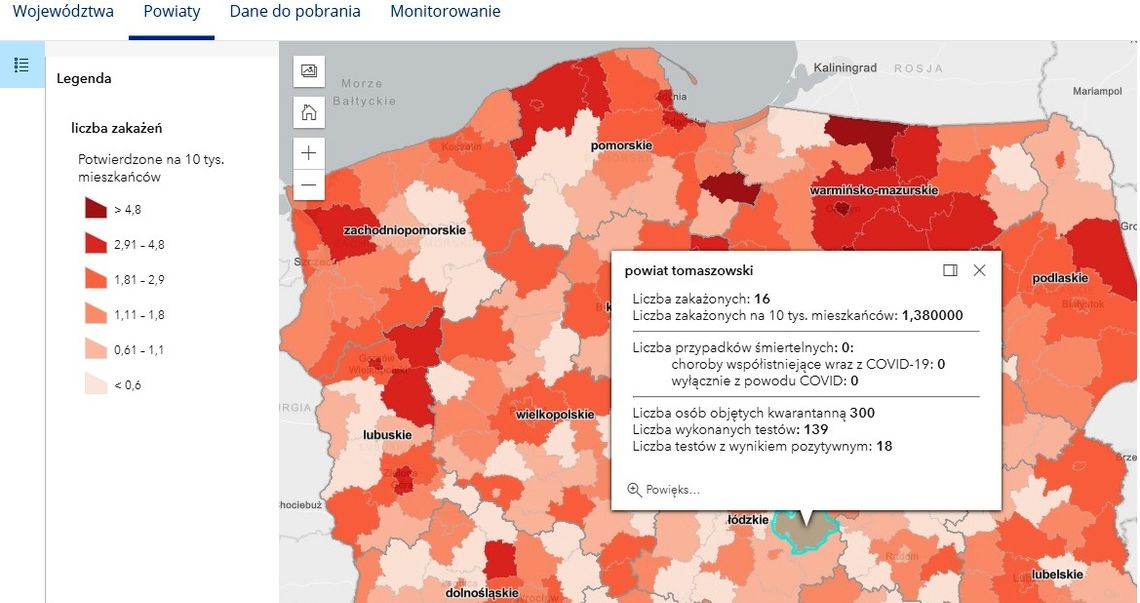 16 nowych przypadków. 300 osób na kwarantannie