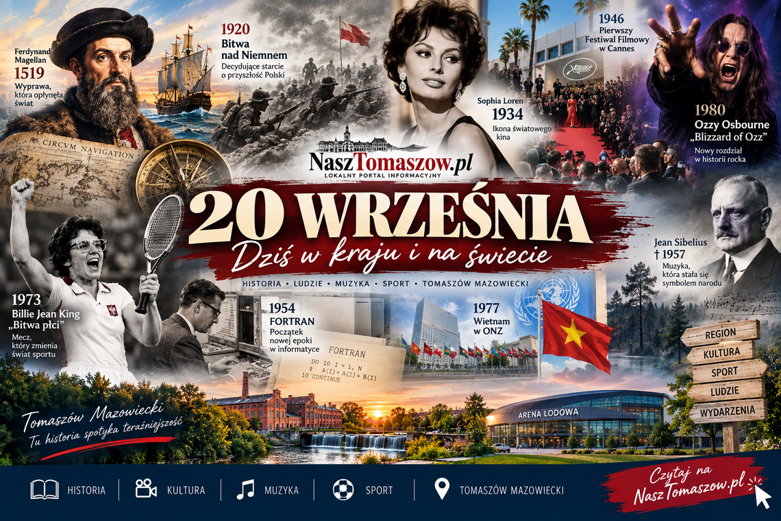20 września. Bitwa nad Niemnem, Magellan, Sophia Loren i jazzowy finał w Tomaszowie 20 września. Bitwa nad Niemnem, Magellan, Sophia Loren i jazzowy finał w Tomaszowie
