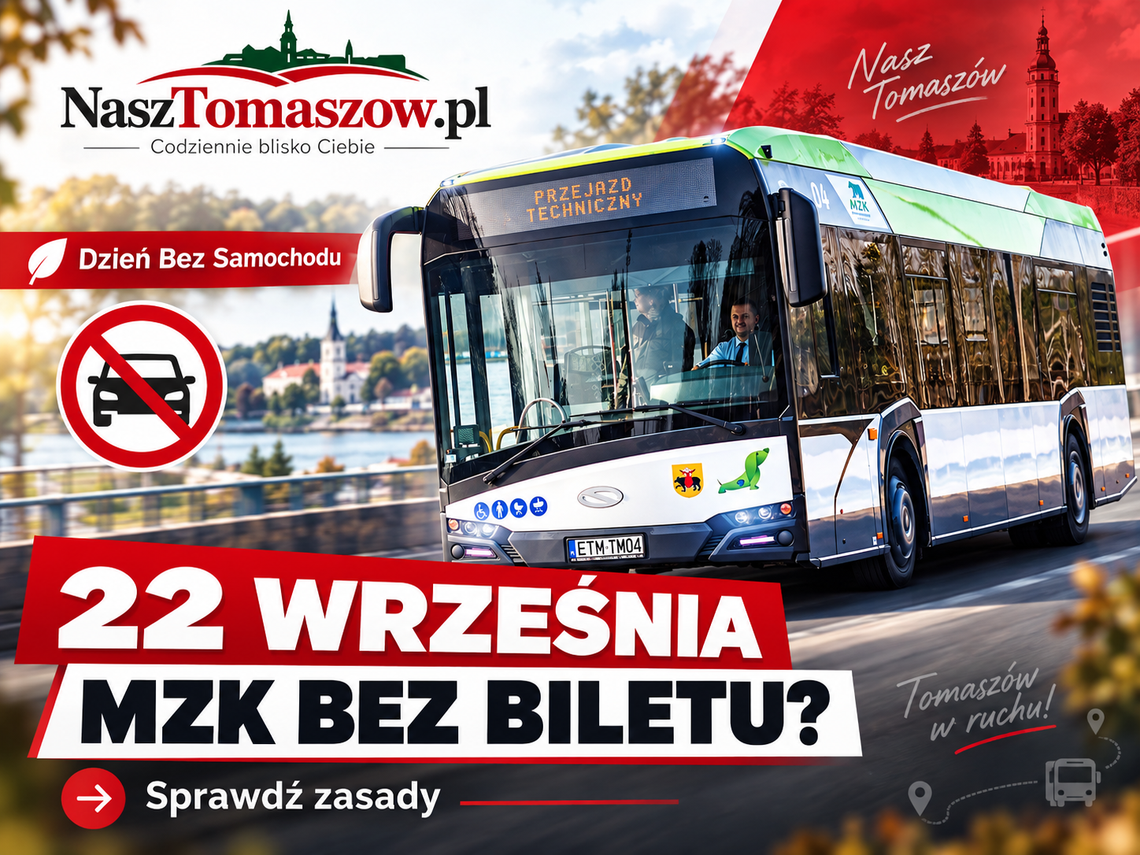 22 września Tomaszów bez biletu. Ale nie każdy pojedzie MZK za darmo