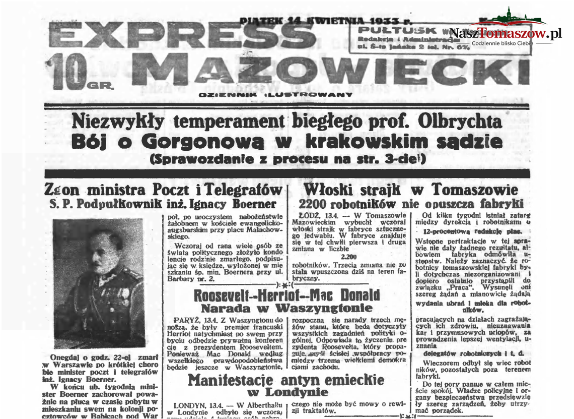 2200 robotników nie wyszło z fabryki. Wielki strajk w Tomaszowie, o którym pisała cała Polska 2200 robotników nie wyszło z fabryki. Wielki strajk w Tomaszowie, o którym pisała cała Polska