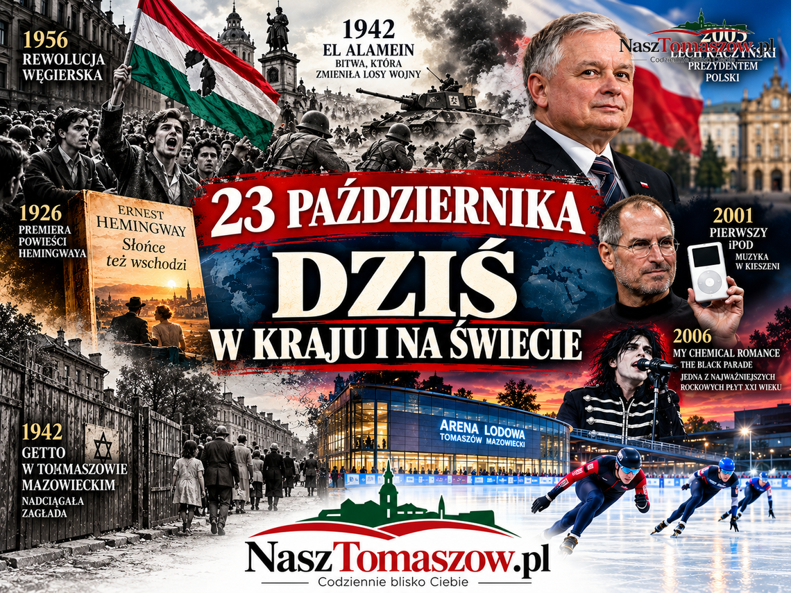 23 października w historii: Węgry przeciw Moskwie, zwycięstwo Lecha Kaczyńskiego i dramat Tomaszowa Mazowieckiego