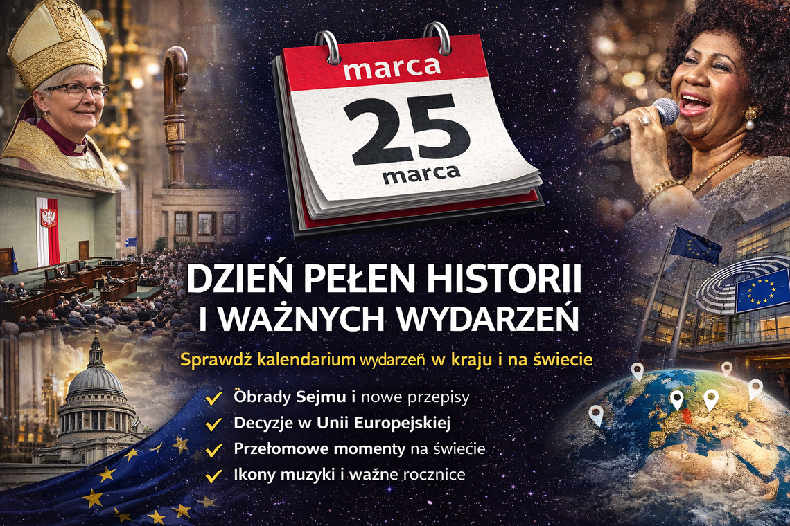 25 marca – kalendarium wydarzeń w Polsce i na świecie. Od historii po współczesną politykę
