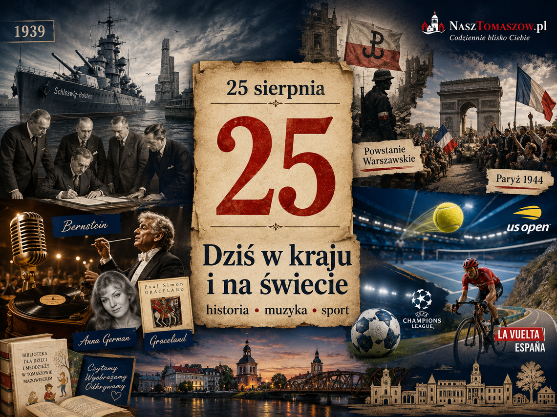 25 sierpnia. Wojna wisiała już w powietrzu, Paryż odzyskał wolność, a muzyka dostała Bernsteina, German i „Graceland”