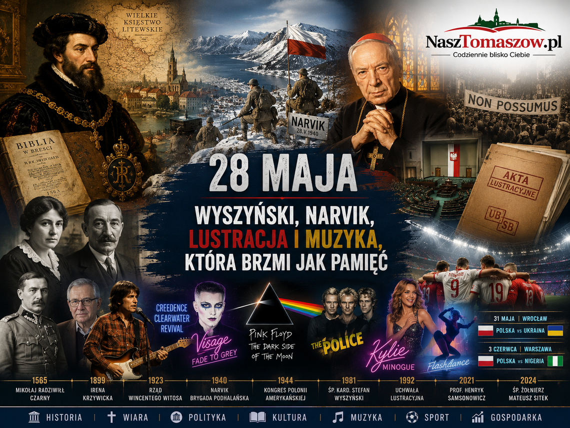 28 maja: Wyszyński, Narvik, Radziwiłł Czarny i „Dark Side of the Moon” — historia nie bierze wolnego 28 maja: Wyszyński, Narvik, Radziwiłł Czarny i „Dark Side of the Moon” — historia nie bierze wolnego