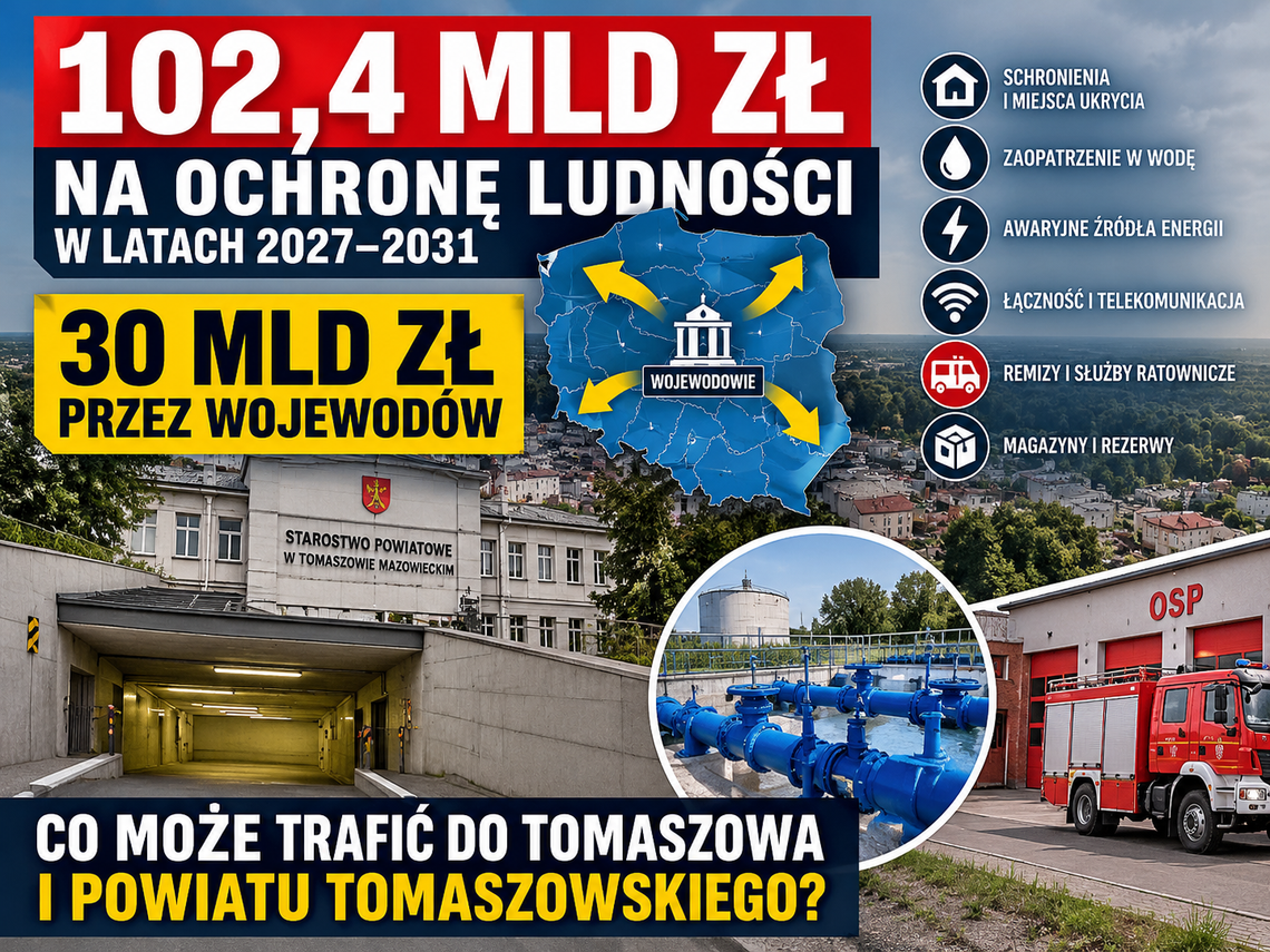 30 miliardów przez wojewodów. Co Tomaszów i powiat szykują do programu ochrony ludności? 30 miliardów przez wojewodów. Co Tomaszów i powiat szykują do programu ochrony ludności?