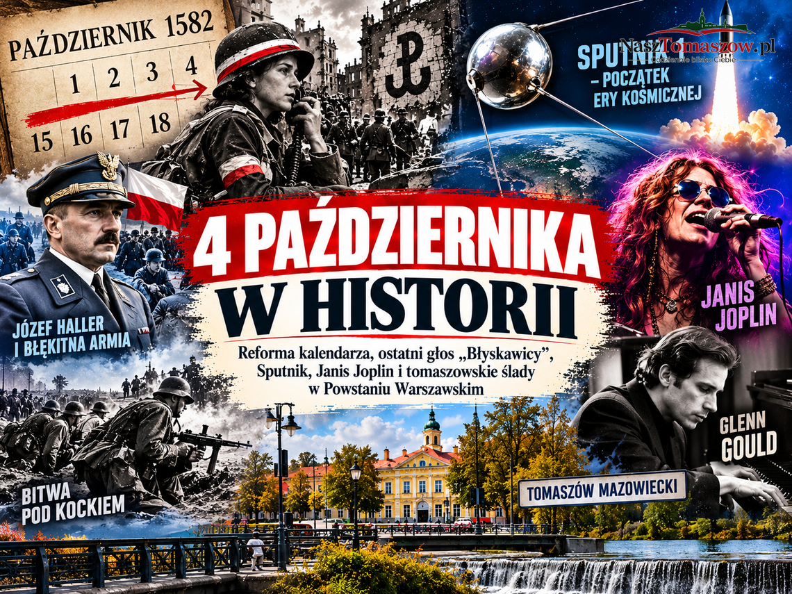 4 października w historii. Polska straciła dziesięć dni, „Błyskawica” zamilkła, a Sputnik otworzył drogę w kosmos