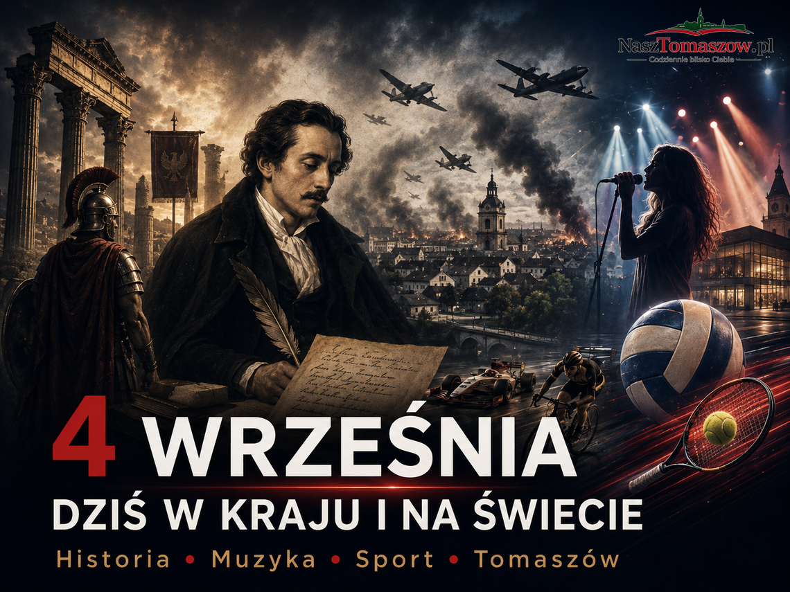4 września. Upadek Rzymu, Słowacki, bomby nad Sulejowem i 45. urodziny Beyoncé. Tomaszów gra dla Gawłowskiego