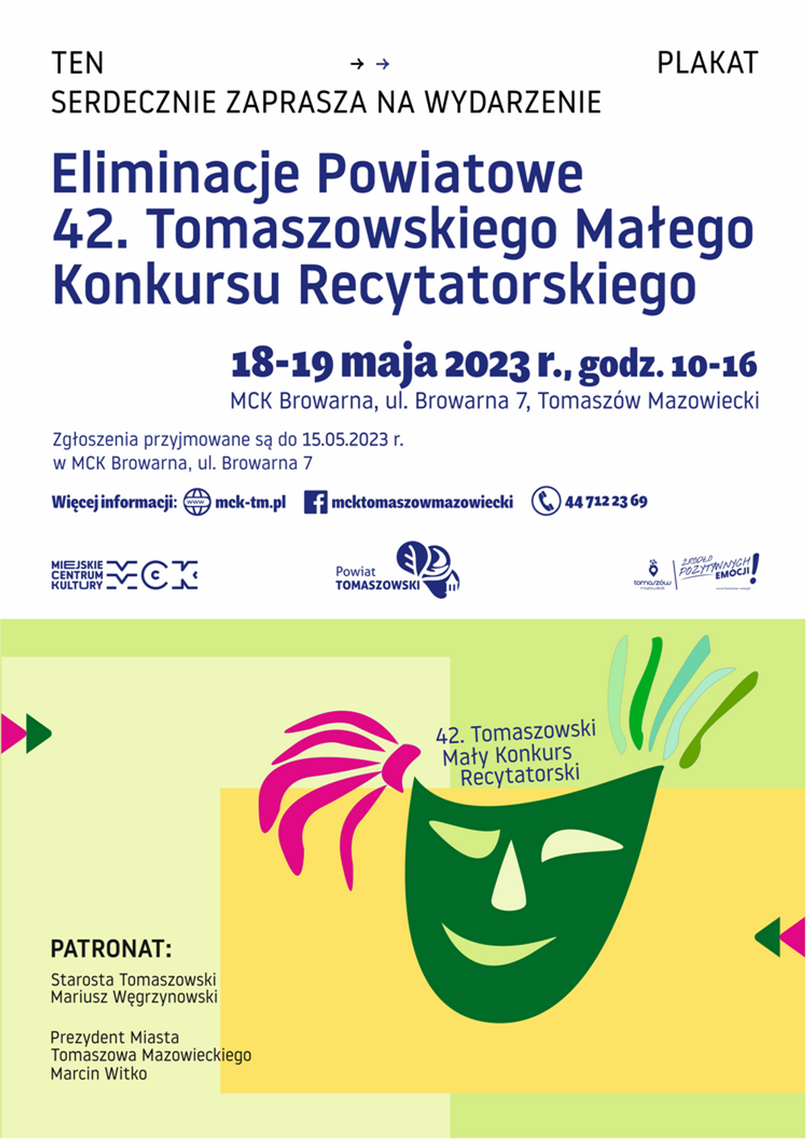 42. Tomaszowski Mały Konkurs Recytatorski – zgłoś swój udział