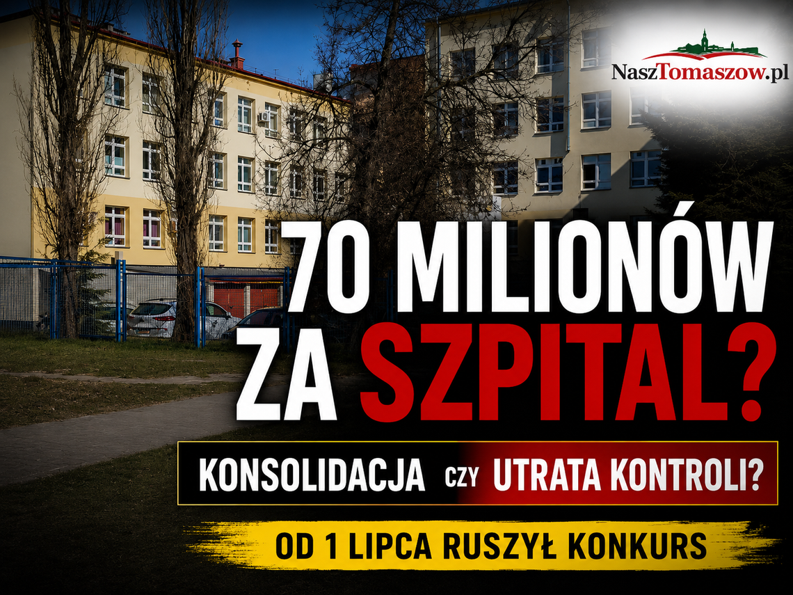 70 milionów za oddanie szpitala? Konsolidacyjna marchewka już wisi. Tomaszów musi uważać, by nie zostać z samym kijem 70 milionów za oddanie szpitala? Konsolidacyjna marchewka już wisi. Tomaszów musi uważać, by nie zostać z samym kijem