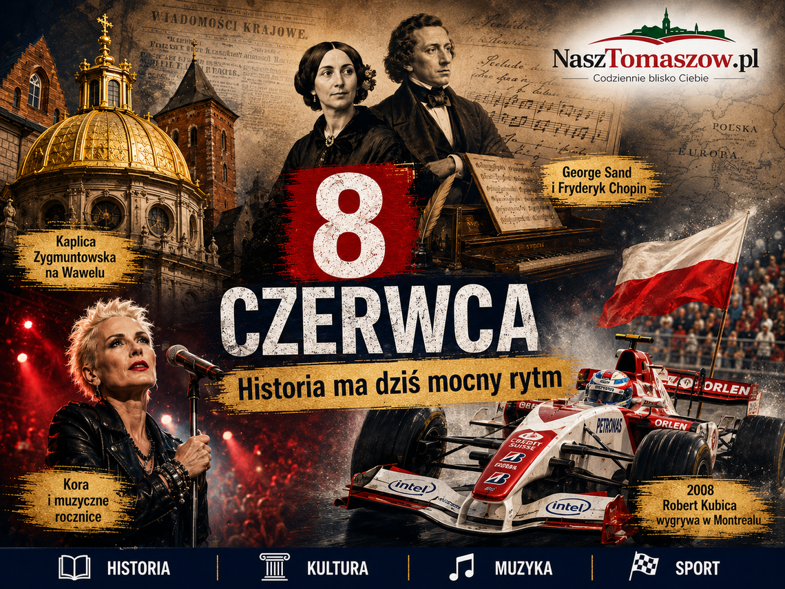 8 czerwca: Wawel, Chopin, Kora, Kubica i pytanie o pamięć, która nie daje się zamknąć w gablocie