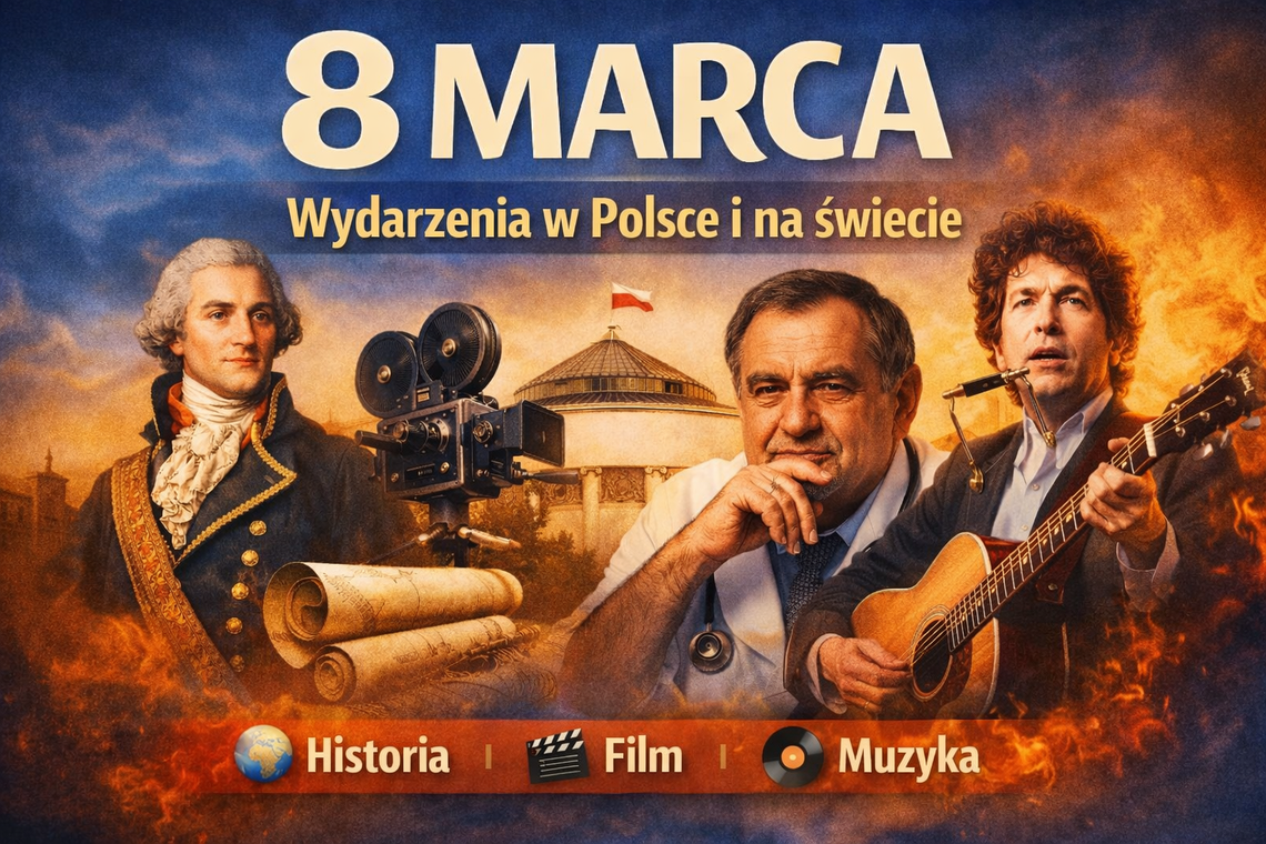 8 marca – najważniejsze wydarzenia w Polsce i na świecie. Kalendarium historyczne i muzyczne