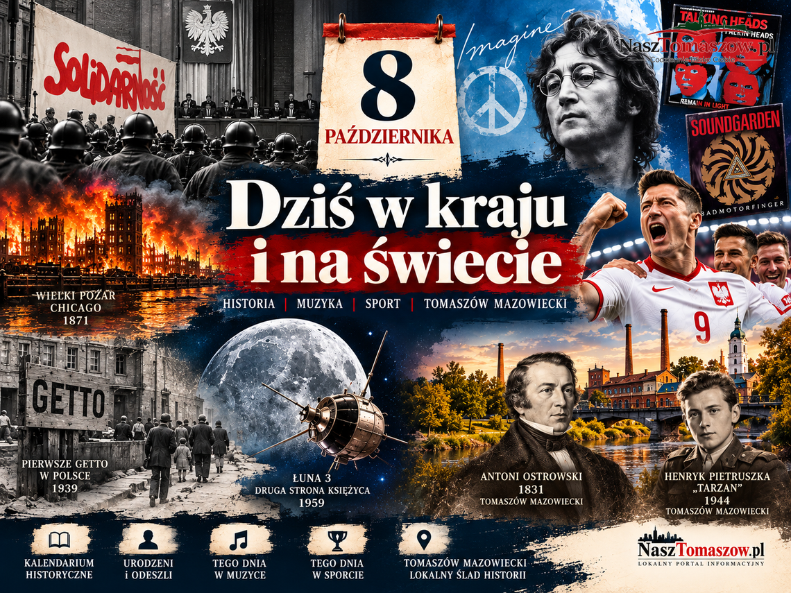 8 października w historii. Solidarność wykreślona ustawą, Ameryka w ogniu i Lennon, który kazał wyobrażać sobie pokój