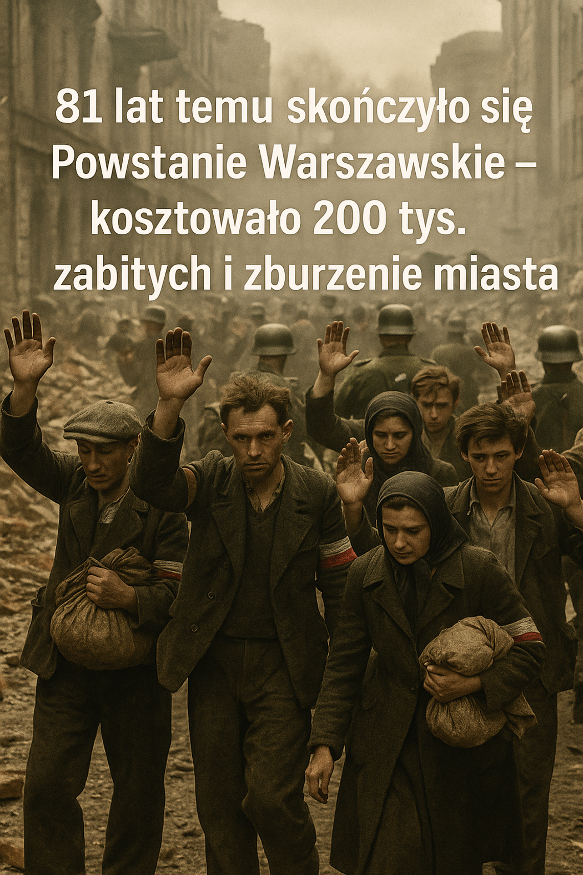 81 lat temu skończyło się Powstanie Warszawskie – kosztowało 200 tys. zabitych i zburzenie miasta