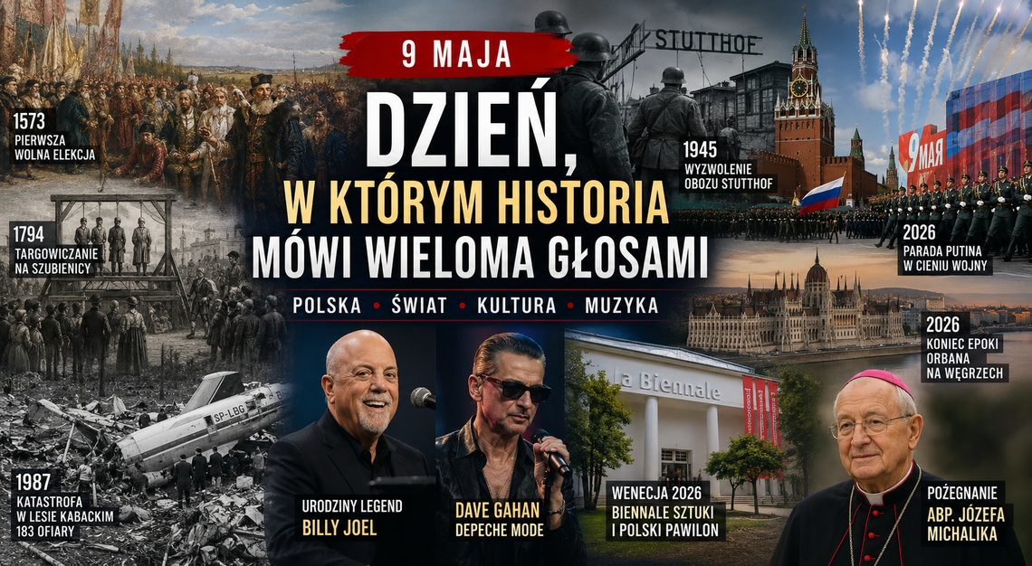 9 maja. Dzień, w którym historia mówi wieloma głosami – od Henryka Walezego po Depeche Mode