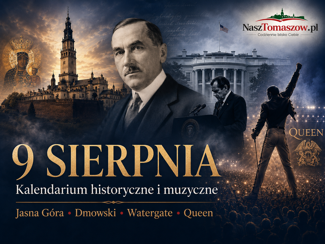 9 sierpnia. Od Jasnej Góry i Dmowskiego po Watergate, Whitney Houston i ostatni koncert Queen 9 sierpnia. Od Jasnej Góry i Dmowskiego po Watergate, Whitney Houston i ostatni koncert Queen