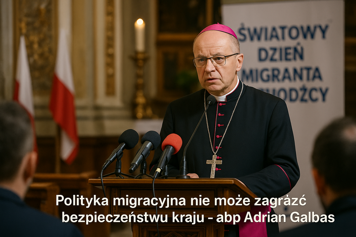 Abp Galbas: polityka w sprawie migrantów nie może zagrażać bezpieczeństwu kraju