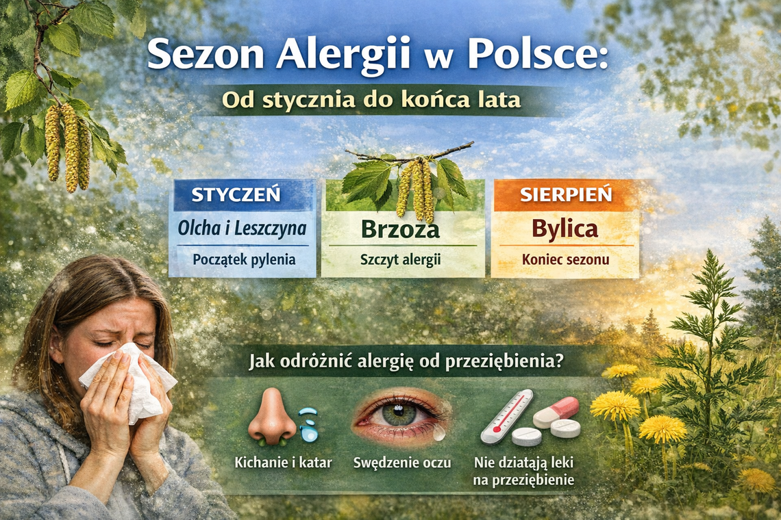 Alergolog: sezon alergii w Polsce może trwać od stycznia do końca lata