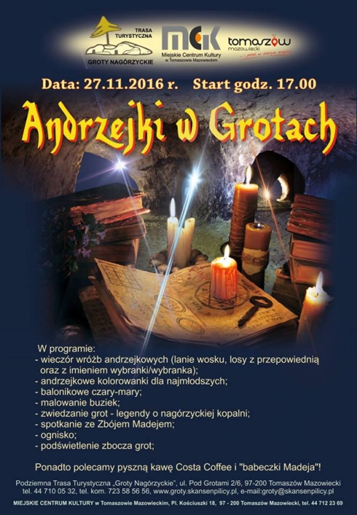 Andrzejki w Grotach Nagórzyckich