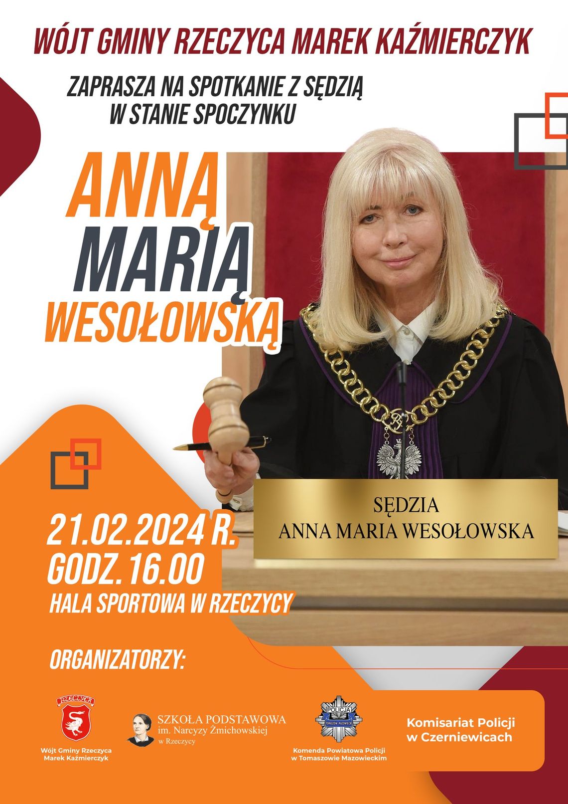 Anna Maria Wesołowska na spotkaniu w Rzeczycy