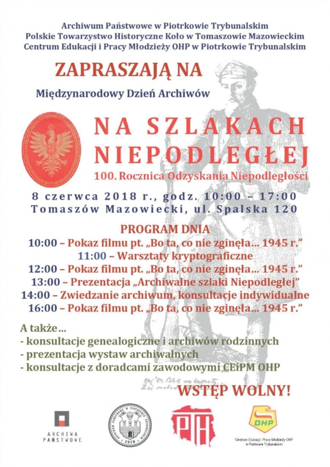 Archiwum Państwowe oddział w Tomaszowie Mazowieckim zaprasza na Międzynarodowy Dzień Archiwów