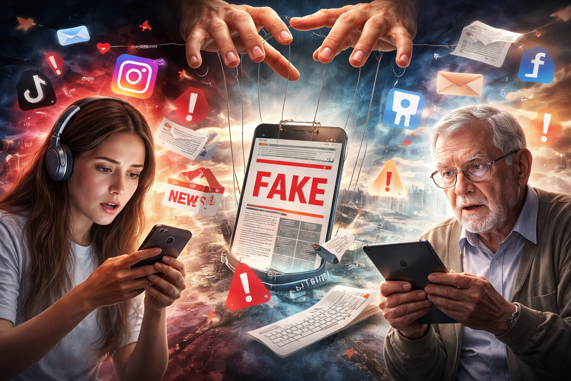 Badanie: pokolenie Z i seniorzy szczególnie narażeni na dezinformację Badanie: pokolenie Z i seniorzy szczególnie narażeni na dezinformację