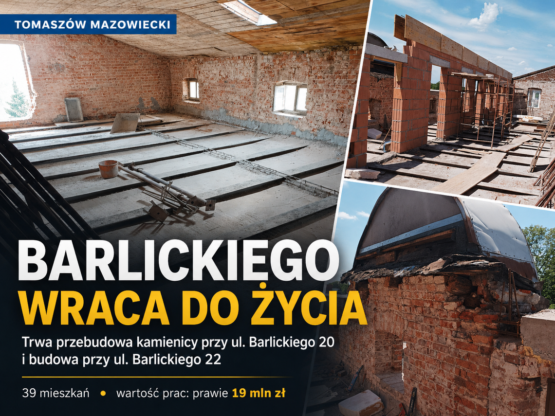 Barlickiego wraca do życia. Stara kamienica przechodzi operację na otwartym sercu, obok rośnie nowy blok