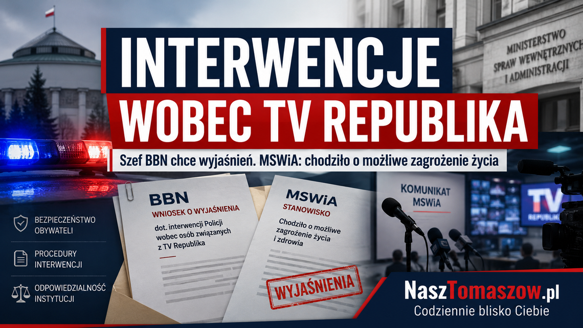 BBN pyta MSWiA o interwencje wobec osób związanych z TV Republika. Resort: chodziło o możliwe zagrożenie życia