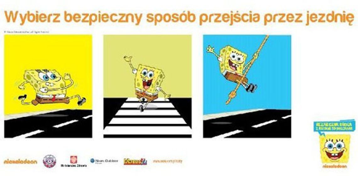 Bezpieczna droga z radami SpongeBoba Bezpieczna droga z radami SpongeBoba