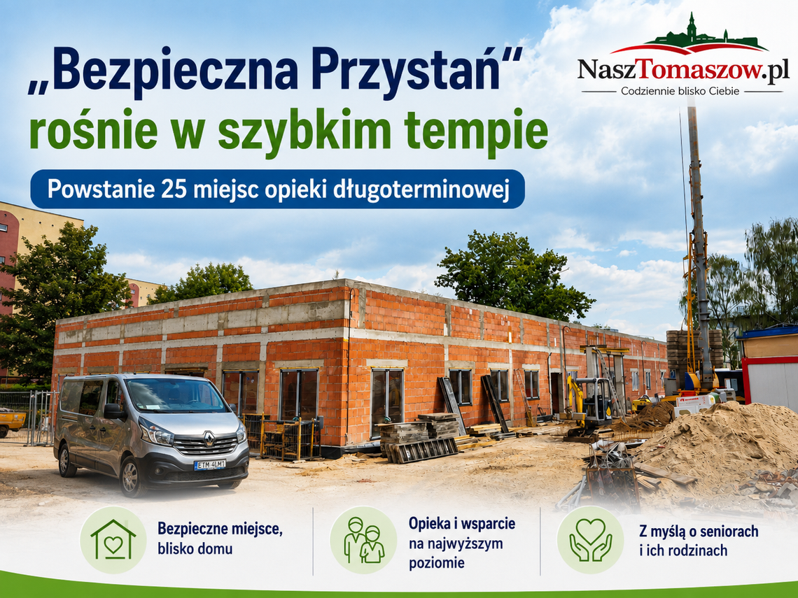 „Bezpieczna Przystań” rośnie w szybkim tempie. Powstanie 25 miejsc opieki długoterminowej „Bezpieczna Przystań” rośnie w szybkim tempie. Powstanie 25 miejsc opieki długoterminowej