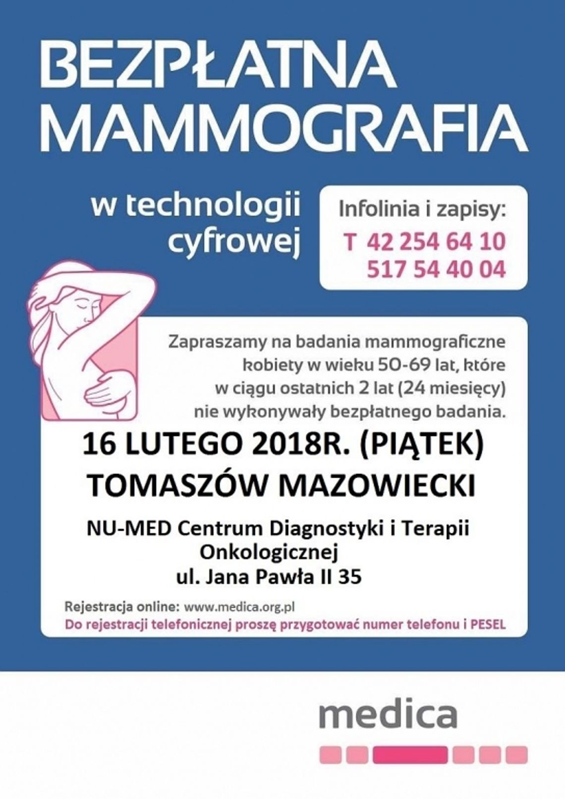 Bezpłatna mammografia w technologii cyfrowej