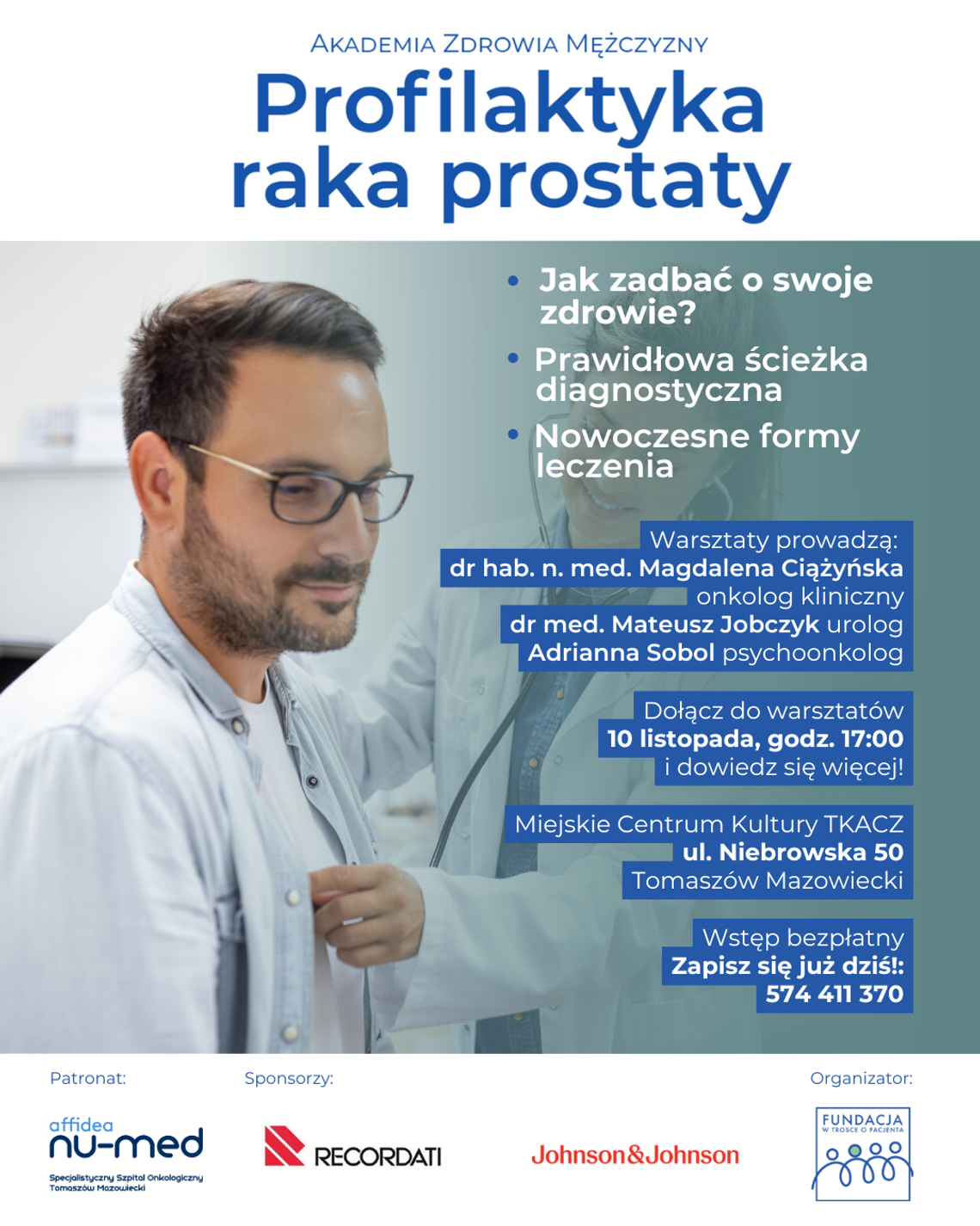 BEZPŁATNE WARSZTATY O PROFILAKTYCE RAKA PROSTATY W TOMASZOWIE MAZOWIECKIM BEZPŁATNE WARSZTATY O PROFILAKTYCE RAKA PROSTATY W TOMASZOWIE MAZOWIECKIM