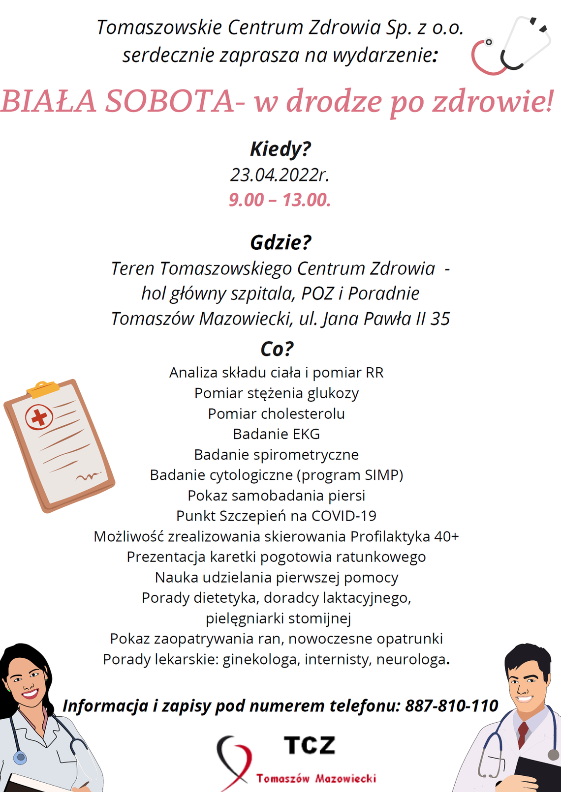BIAŁA SOBOTA- w drodze po zdrowie! BIAŁA SOBOTA- w drodze po zdrowie!