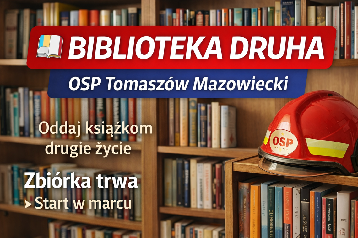 „Biblioteka Druha” – strażacy chcą gasić… nudę. OSP w Tomaszowie rusza ze zbiórką książek