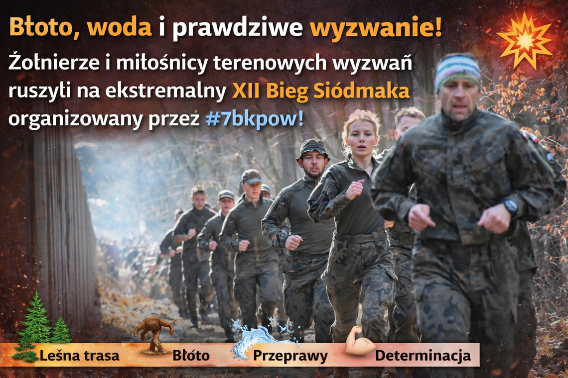 Błoto, woda i charakter. XII Bieg Siódmaka za nami – ekstremalne wyzwanie w Tomaszowie Mazowieckim