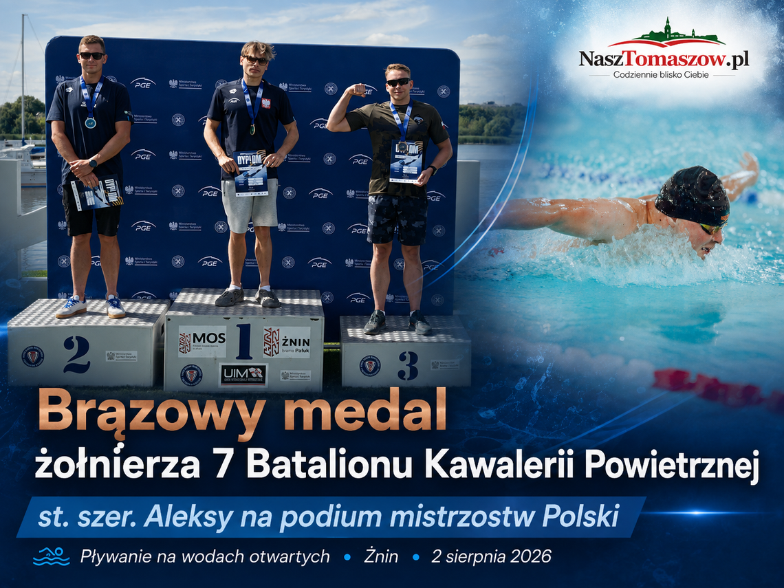 Brązowy medal żołnierza z Tomaszowa Mazowieckiego. St. szer. Aleksy na podium mistrzostw Polski