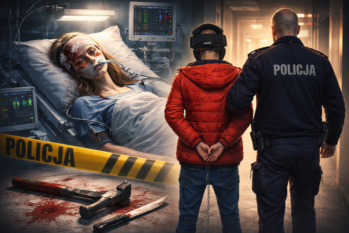 Brutalny atak w Tomaszowie Mazowieckim. Monika walczy o życie