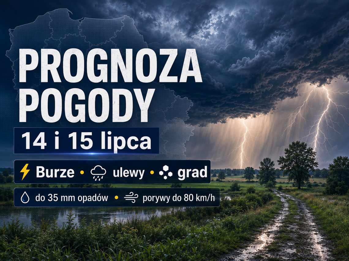 Burze, ulewy i grad nad regionem. Prognoza pogody na 14 i 15 lipca Burze, ulewy i grad nad regionem. Prognoza pogody na 14 i 15 lipca