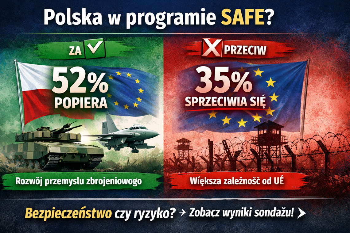 CBOS: 52 proc. badanych popiera udział Polski w unijnym programie SAFE; 35 proc. jest przeciw