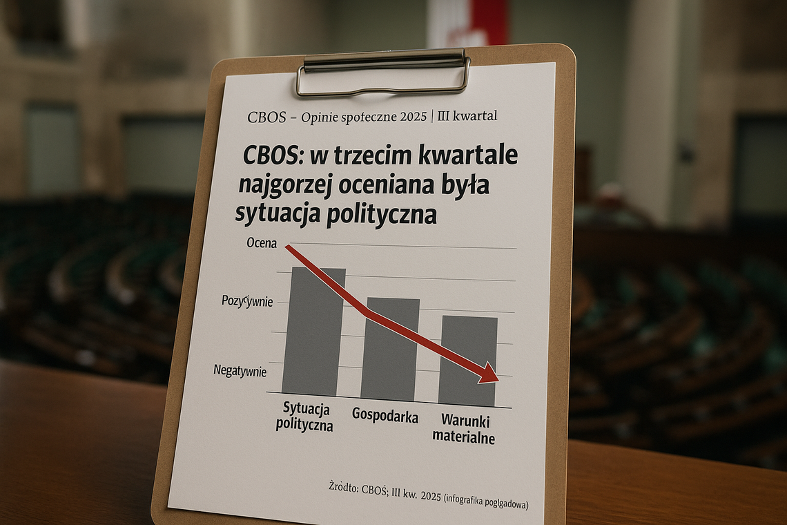 CBOS: w trzecim kwartale najgorzej oceniana była sytuacja polityczna