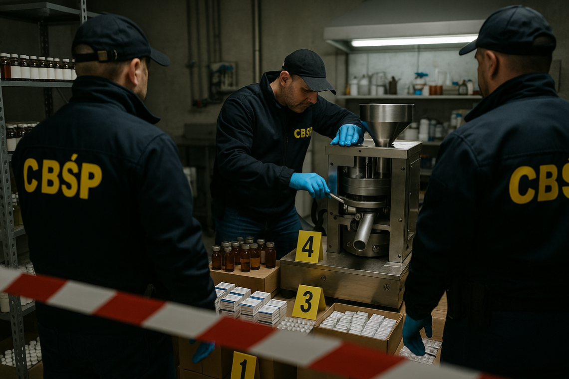 CBŚP zlikwidowało największą nielegalną fabrykę fałszywych leków w Polsce