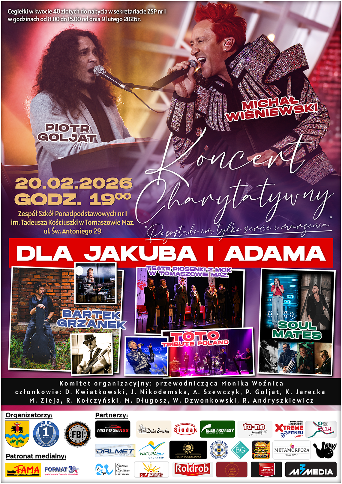 Charytatywny koncert dla Jakuba i Adama. Tomaszów Mazowiecki zagra, żeby zostać z nimi na dłużej