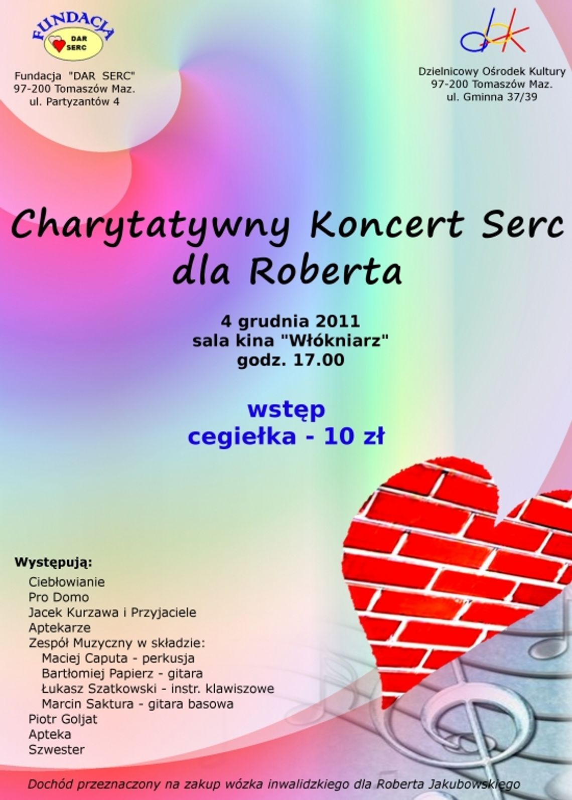 Charytatywny Koncert Serc dla Roberta